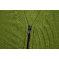 V-Neck Verschiedene Farben Strick Herren Strickjacke mit Zip